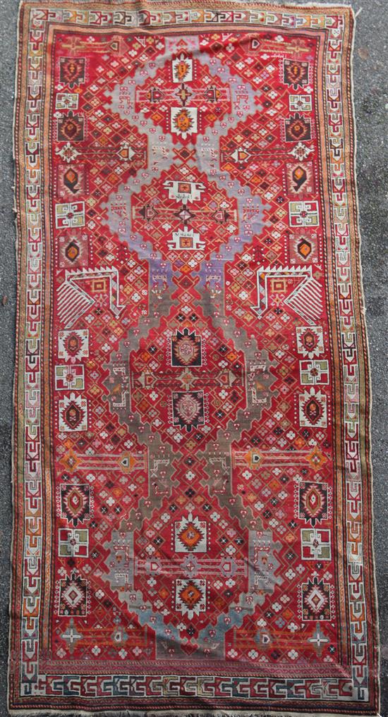 A Shirvan rug, 10ft 2in by 4ft 10in.